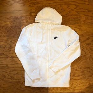 White Nike Zip Up Hoodie